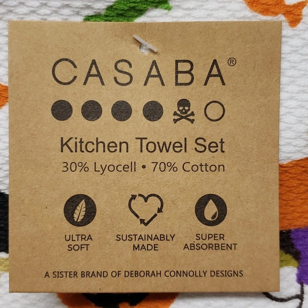 Casaba Dogs in Costumes Halloween Kitchen Towels